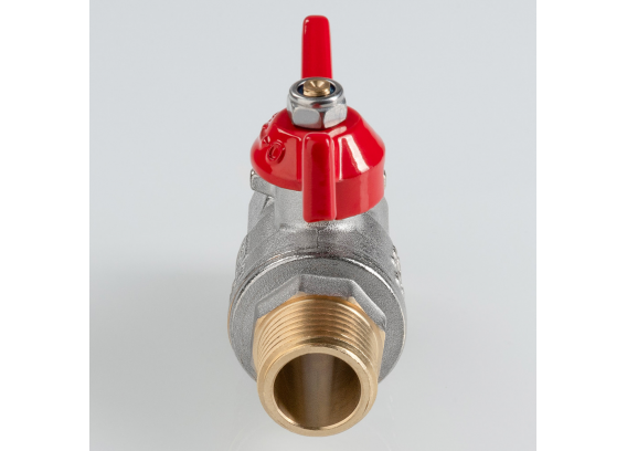 Кран шаровой латунный Valtec ГОСТ 1/2 ВР x 1/2 НР ручка бабочка VT.418.N.04