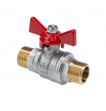 Кран шаровой латунный Valtec ГОСТ 1/2 НР ручка бабочка VT.419.N.04
