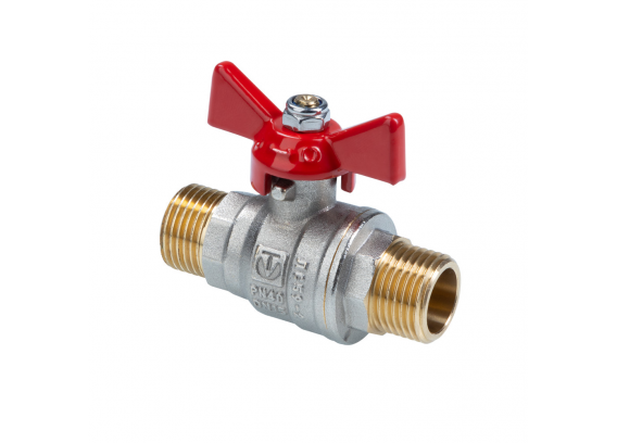 Кран шаровой латунный Valtec ГОСТ 1/2 НР ручка бабочка VT.419.N.04