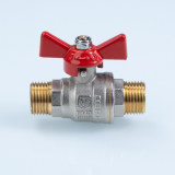 Кран шаровой латунный Valtec ГОСТ 1/2 НР ручка бабочка VT.419.N.04