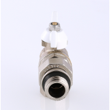 Кран шаровой латунный Valtec Base 3/4 ВР х 3/4 НР ручка бабочка, угловой, с полусгоном и доп. уплотнением VT.228.NRW.05