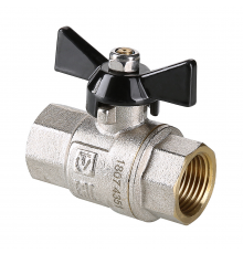Кран шаровой латунный Valtec Perfect 3/4 ВР ручка бабочка VT.317.N.05