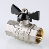 Кран шаровой латунный Valtec Perfect 3/4 ВР ручка бабочка VT.317.N.05