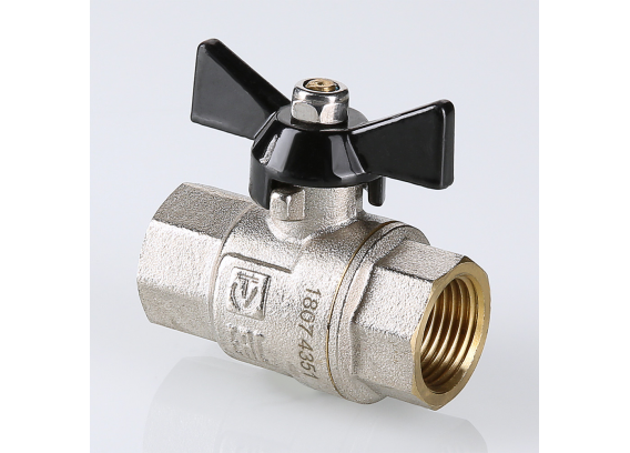 Кран шаровой латунный Valtec Perfect 3/4 ВР ручка бабочка VT.317.N.05