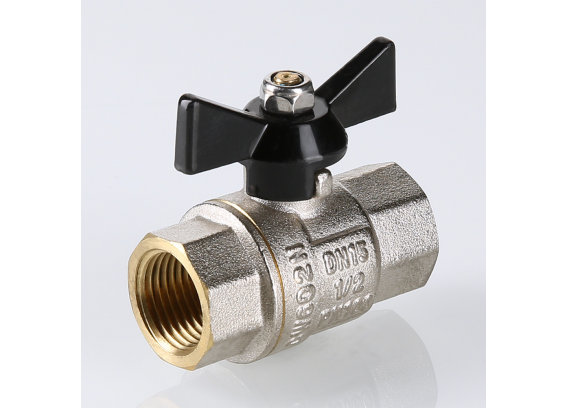 Кран шаровой латунный Valtec Perfect 3/4 ВР ручка бабочка VT.317.N.05