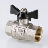Кран шаровой латунный Valtec Perfect 3/4 ВР ручка бабочка VT.317.N.05