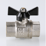 Кран шаровой латунный Valtec Perfect 3/4 ВР ручка бабочка VT.317.N.05