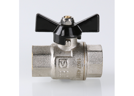 Кран шаровой латунный Valtec Perfect 3/4 ВР ручка бабочка VT.317.N.05