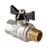 Кран шаровой латунный Valtec Perfect 3/4 ВР x 3/4 НР ручка бабочка VT.318.N.05