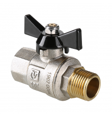 Кран шаровой латунный Valtec Perfect 3/4 ВР x 3/4 НР ручка бабочка VT.318.N.05