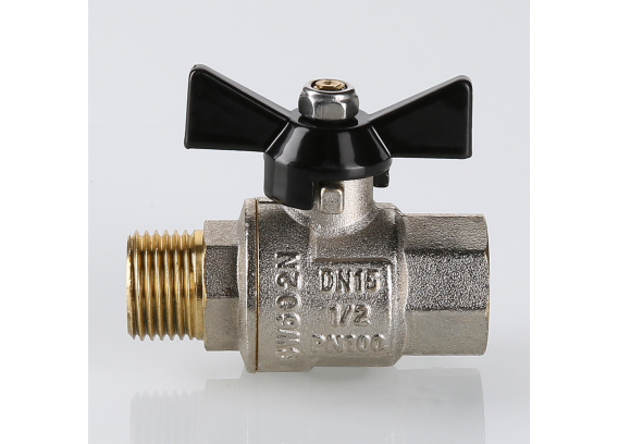 Кран шаровой латунный Valtec Perfect 3/4 ВР x 3/4 НР ручка бабочка VT.318.N.05