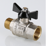 Кран шаровой латунный Valtec Perfect 3/4 ВР x 3/4 НР ручка бабочка VT.318.N.05