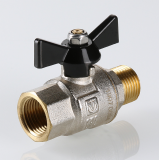 Кран шаровой латунный Valtec Perfect 3/4 ВР x 3/4 НР ручка бабочка VT.318.N.05