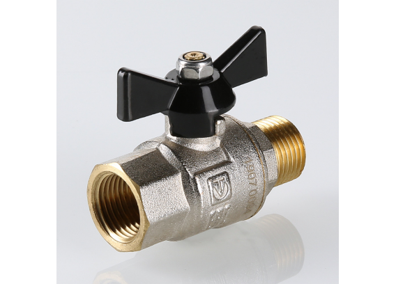 Кран шаровой латунный Valtec Perfect 3/4 ВР x 3/4 НР ручка бабочка VT.318.N.05