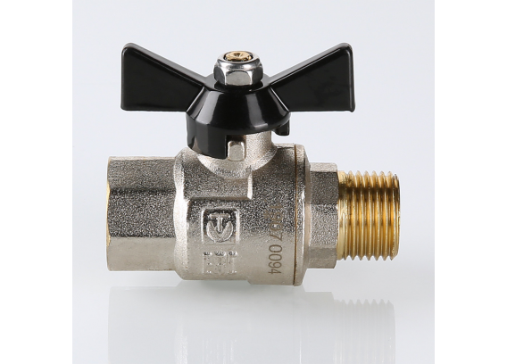 Кран шаровой латунный Valtec Perfect 3/4 ВР x 3/4 НР ручка бабочка VT.318.N.05