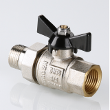 Кран шаровой латунный Valtec Perfect 3/4 ВР x 3/4 НР ручка бабочка, с полусгоном VT.327.N.05