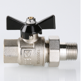 Кран шаровой латунный Valtec Perfect 3/4 ВР x 3/4 НР ручка бабочка, с полусгоном VT.327.N.05