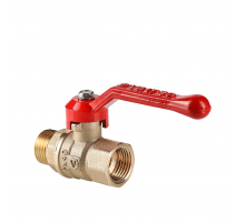 Кран шаровой латунный Valtec Стандарт 3/4 ВР x 3/4 НР ручка рычаг VT.121.GN.05