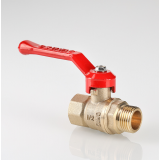 Кран шаровой латунный Valtec Стандарт 1/2 ВР x 1/2 НР ручка рычаг VT.121.GN.04