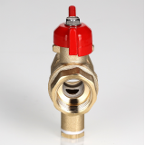 Кран шаровой латунный Valtec Стандарт 1/2 ВР x M10 ручка бабочка, для датчика температуры VT.128.GN.04