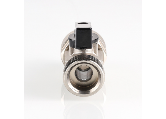 Кран шаровой латунный Valtec 3/4 НР ручка флажок, с переходом на евроконус VTc.720.NE.0005
