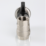 Кран шаровой латунный Valtec 1/2 ВР ручка маховик, с термометром VT.808.N.04