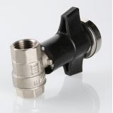 Кран шаровой латунный Valtec 1/2 ВР ручка маховик, с термометром VT.808.N.04