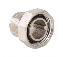 Полусгон резьбовой Valtec 3/4 ВР x 3/4 НР с накидной гайкой VTr.015.N.05