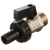 Кран шаровой латунный Valtec 1/2 НР ручка флажок, дренажный VT.430.N.04