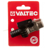 Кран шаровой латунный Valtec 1/2 НР ручка флажок, дренажный VT.430.N.04