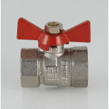 Кран шаровой латунный Valtec Compact 1/2 ВР x 1/2 ВР ручка бабочка VT.092.N.04