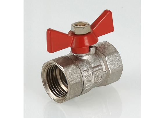 Кран шаровой латунный Valtec Compact 1/2 ВР x 1/2 ВР ручка бабочка VT.092.N.04