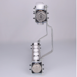 Коллекторная группа Valtec из нержавеющей стали, 1" x 3/4" ЕК на 3 выхода, с регулирующими и балансировочными клапанами VTc.582.EMNX.0603