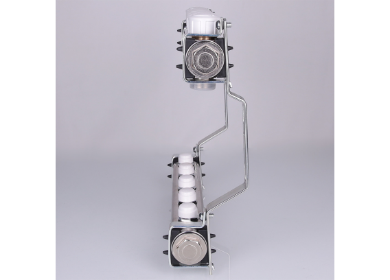 Коллекторная группа Valtec из нержавеющей стали, 1" x 3/4" ЕК на 3 выхода, с регулирующими и балансировочными клапанами VTc.582.EMNX.0603