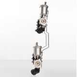 Коллекторная группа Valtec из латуни, 1" x 3/4" ЕК на 8 выходов, с регулирующими клапанами и расходомерами VTc.596.EMNX.0608