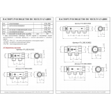 Коллектор распределительный Valtec из никелированной латуни, 3/4" x 1/2" на 2 контура, с наружной резьбой VTc.500.N.0502