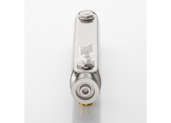 Коллектор распределительный Valtec из нержавеющей стали, 1" x 1/2" на 3 контура, с межосевым расстоянием (100 мм) VTc.510.SS.060403