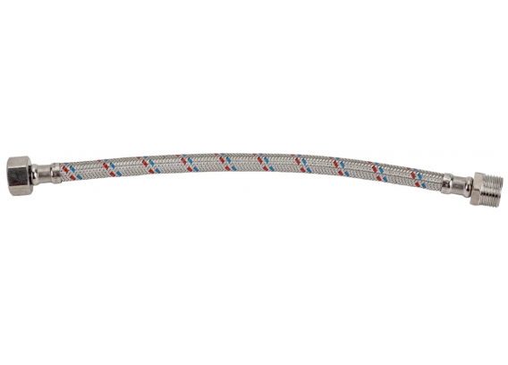 Гибкая подводка для воды Valtec гайка–штуцер, 1/2 x 40 см, с ниппелем из нержавеющей стали VTf.002.IS.0404040