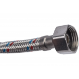 Гибкая подводка для смесителя Valtec гайка–штуцер, 1/2 x 40 см, с ниппелем и штуцером (35 мм) из нержавеющей стали VTf.004.IS.0435040
