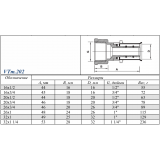 Прямая пресс-муфта Valtec 3/4" x 26 мм. с внутренней резьбой VTm.202.N.002605