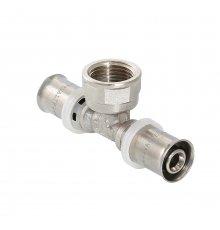 Пресс-тройник соединительный Valtec 26 мм. x 1/2" x 26 мм. с внутренней резьбой VTm.232.N.260426