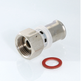 Прямая пресс-муфта Valtec 1" x 26 мм. с накидной гайкой VTm.222.N.002606