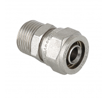 Прямая обжимная муфта Valtec 20 мм. x 1/2" с наружной резьбой VTm.301.N.002004