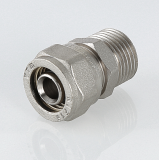 Прямая обжимная муфта Valtec 20 мм. x 1/2" с наружной резьбой VTm.301.N.002004