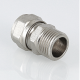 Прямая обжимная муфта Valtec 20 мм. x 1/2" с наружной резьбой VTm.301.N.002004