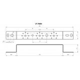 Монтажная пластина Valtec 354 мм. x 41 мм. x 42 мм. высокая, с винтами VT.PMH.006