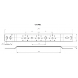 Монтажная пластина Valtec 374,1 мм. x 41 мм. x 15 мм. низкая, с винтами VT.PML.006