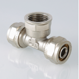 Обжимной тройник Valtec 16 мм. x 1/2" с внутренней резьбой VTm.332.N.160416
