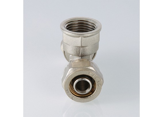Обжимной тройник Valtec 16 мм. x 1/2" с внутренней резьбой VTm.332.N.160416