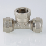 Обжимной тройник Valtec 16 мм. x 1/2" с внутренней резьбой VTm.332.N.160416